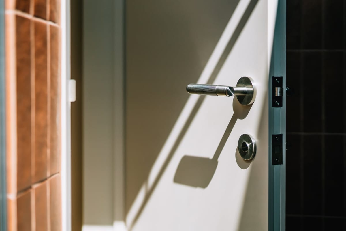 Porte d'entrée — Blanc mat · sobre et contemporain · Dijon